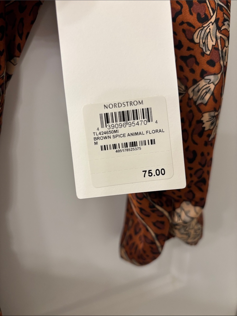 Leith Rust Floral Wrap-Style Midi Dress - Picture 9 of 9